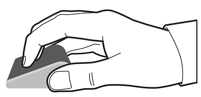 Wedge Touch mouse in hand