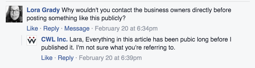 Helping IT - Facebook Comment