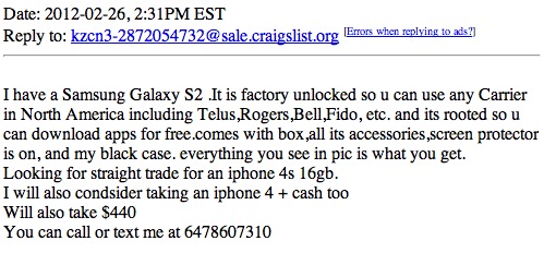 Craigslist-Phone