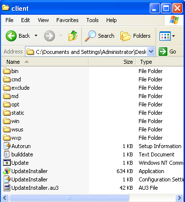 WSUS Offiline's client folder