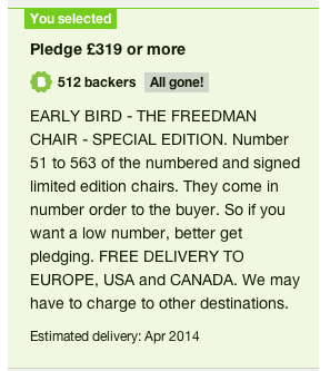 My pledge for The Freedman Chair