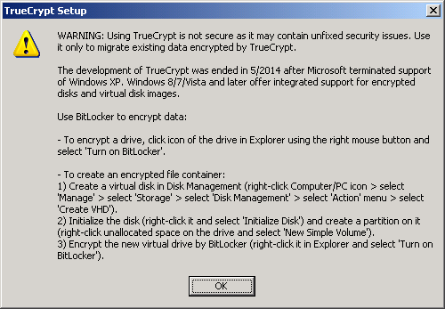 TrueCrypt Error