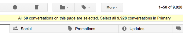 Gmail Select All Conversations