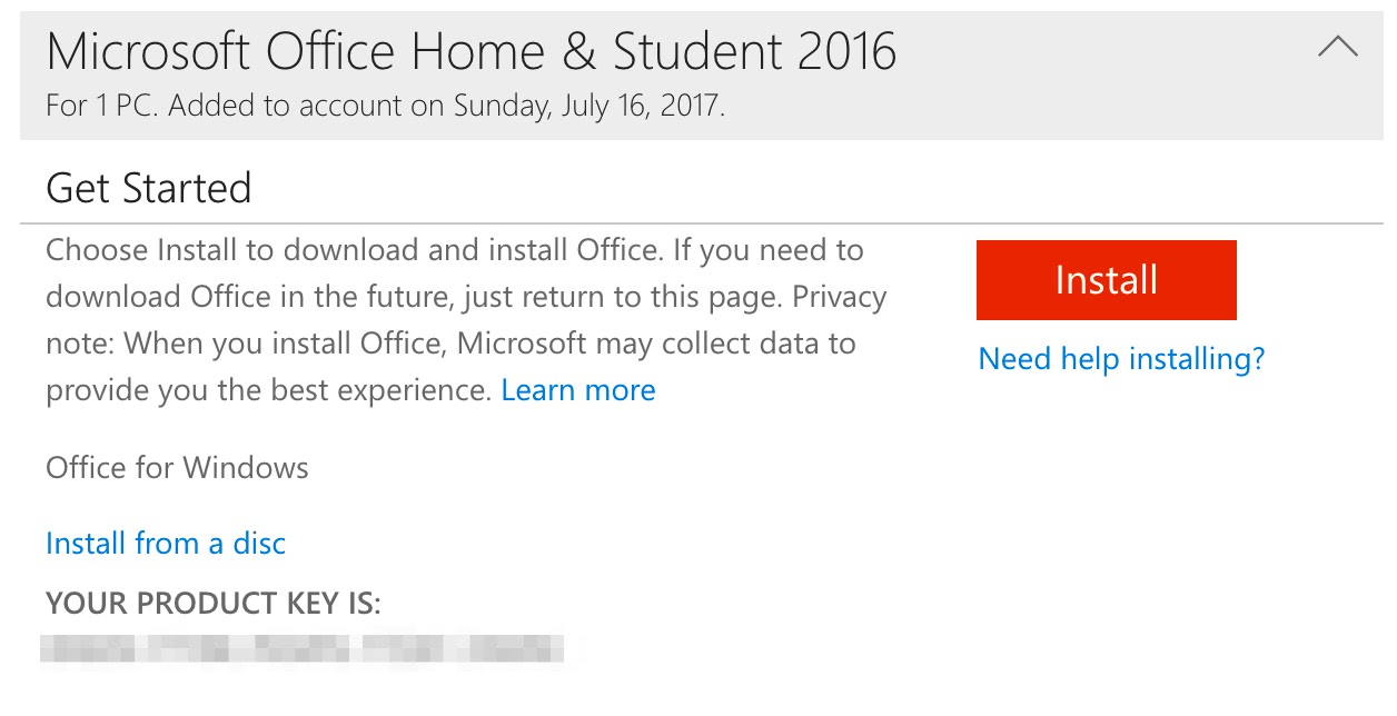 Office 2016 Product Key