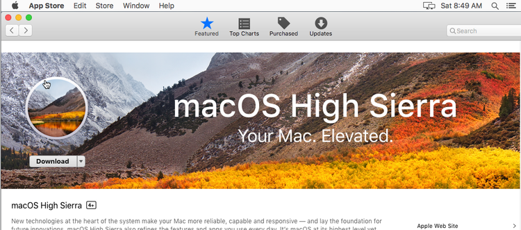 mac os high sierra dmg file download