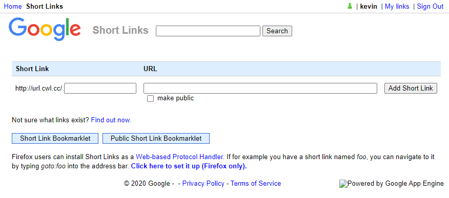 Google's Link Shortener